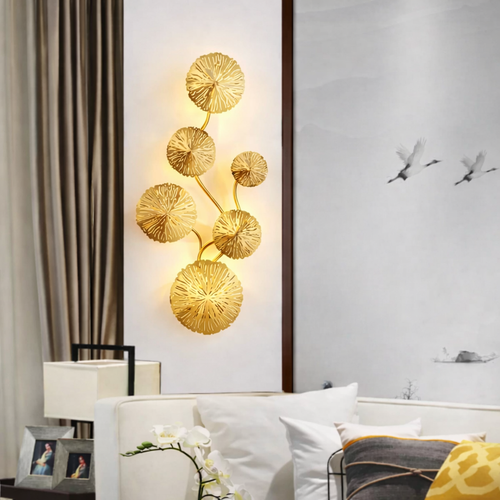 Applique LED Feuille de Lotus Acier