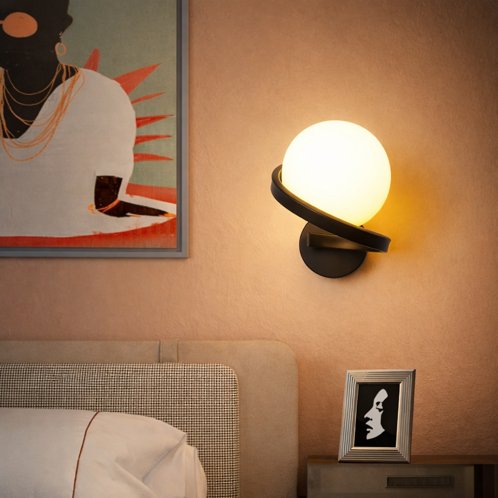 Applique LED Sphère Fer - Nordique