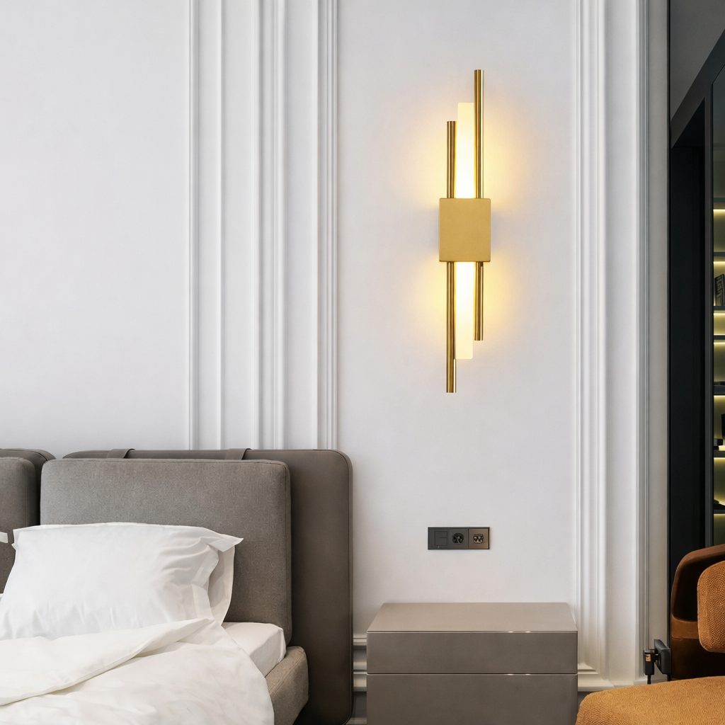 Applique LED Aluminium Verre Teinté - Moderne