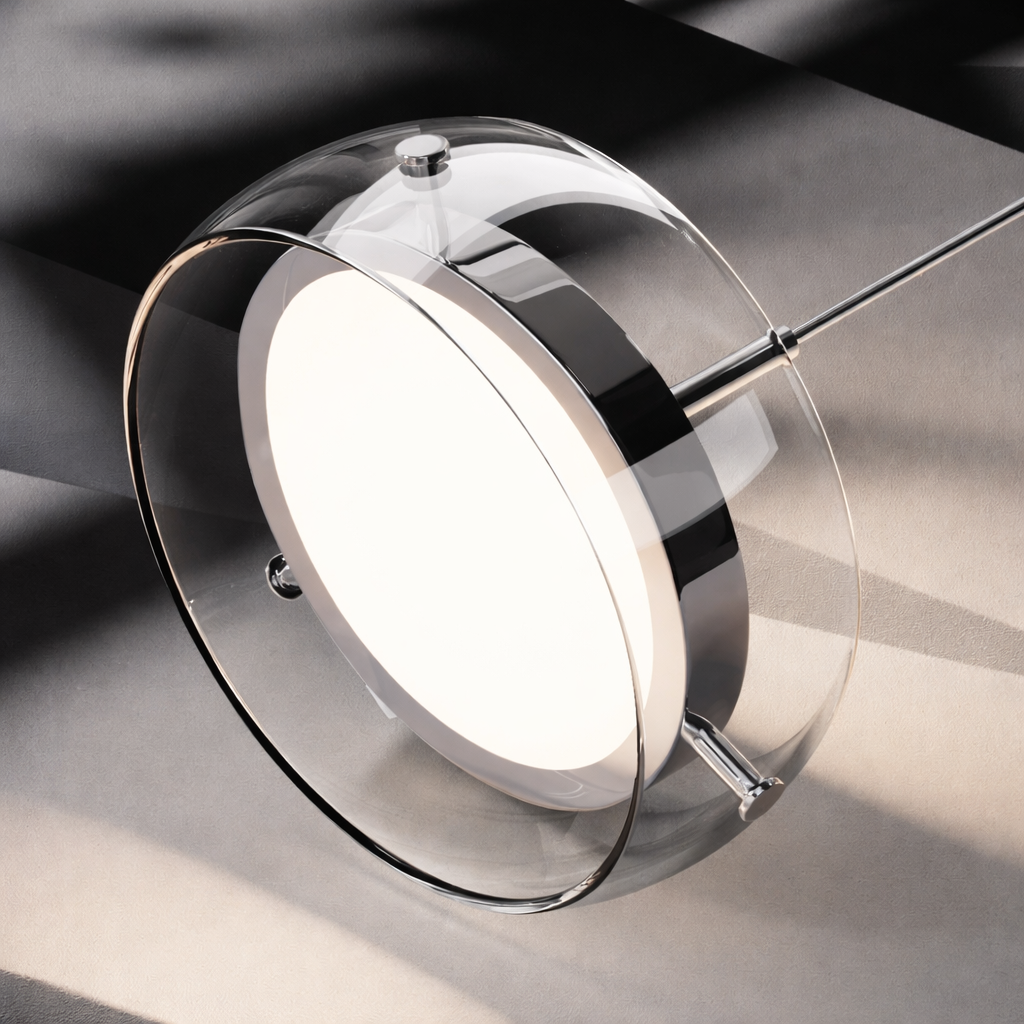 Suspension LED Verre Pierre Ajustable - Moderne