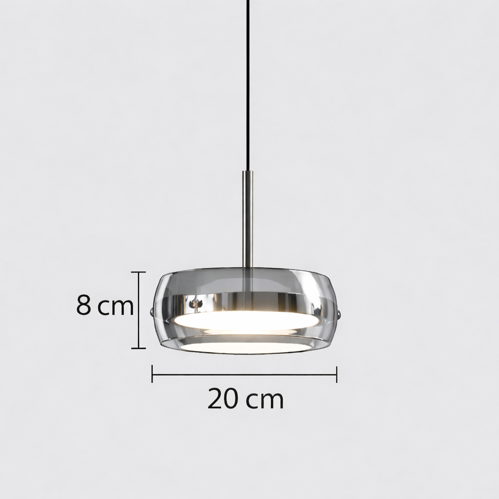 Suspension LED Verre Pierre Ajustable - Moderne
