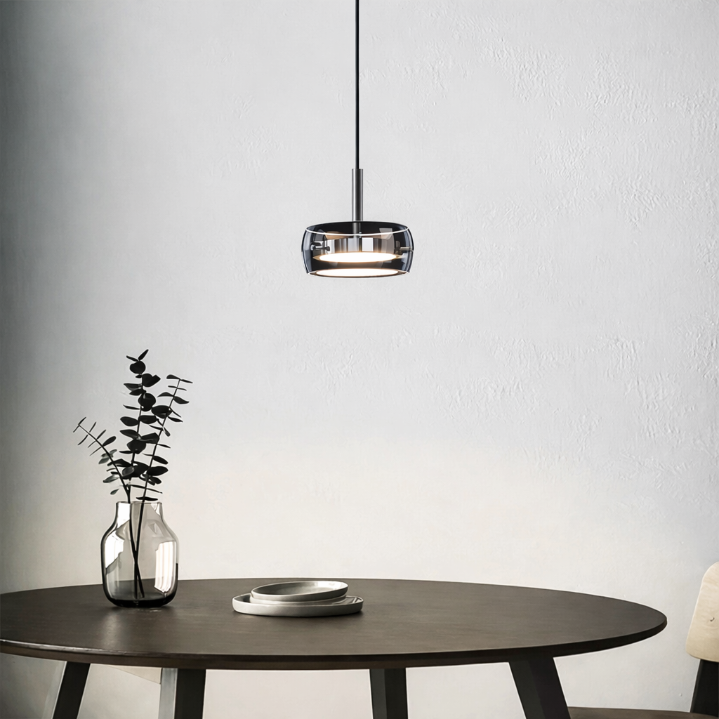 Suspension LED Verre Pierre Ajustable - Moderne