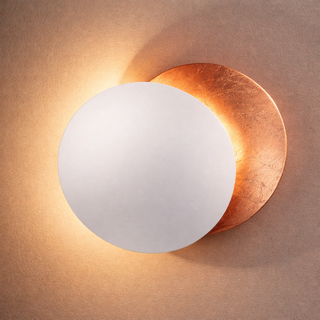 Applique LED Éclipse Lune Doré