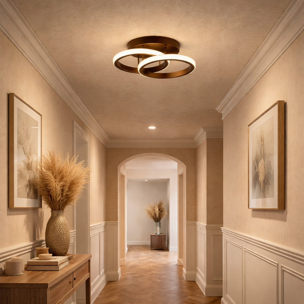 Plafonnier LED Moderne Noir - Aria