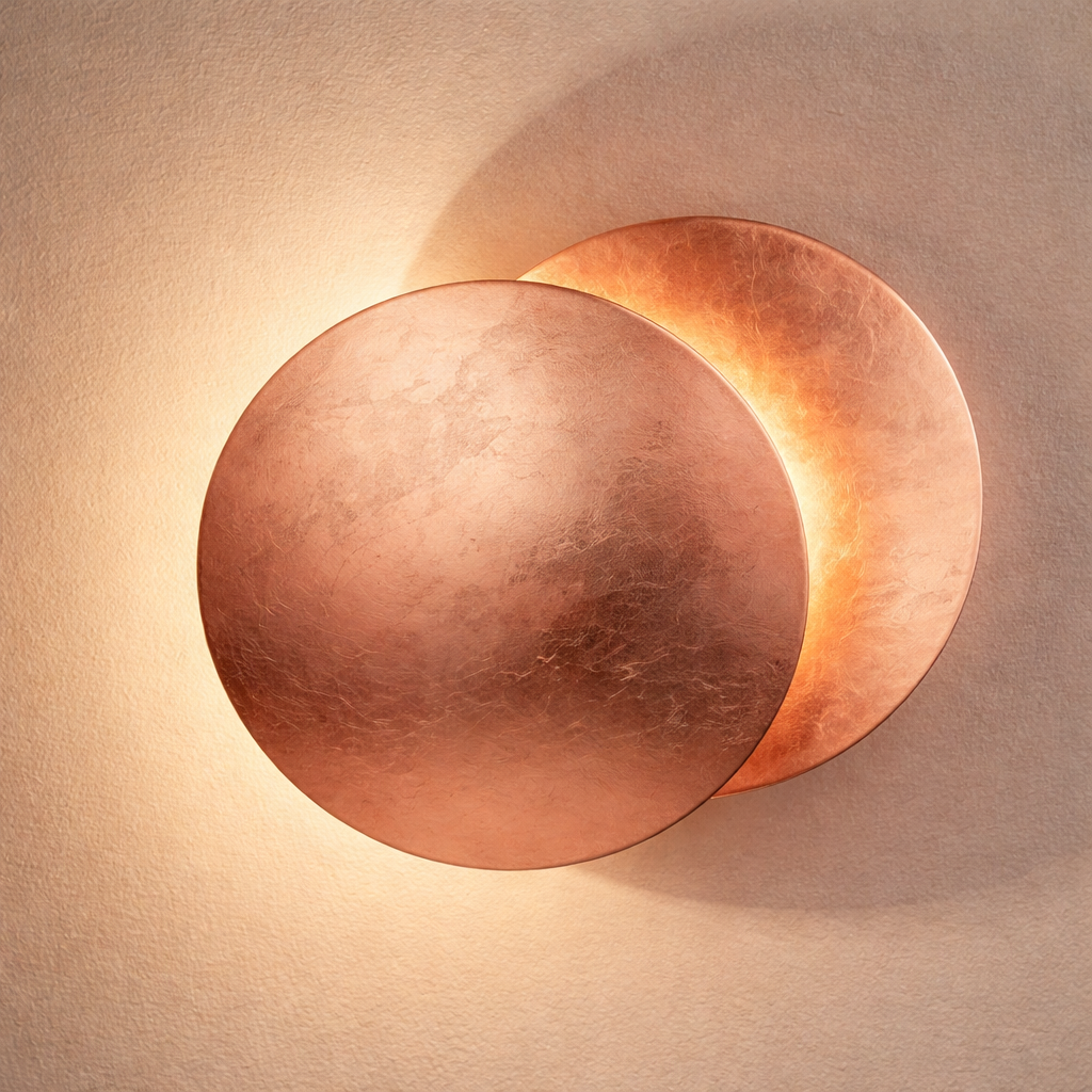 Applique LED Éclipse Lune Doré
