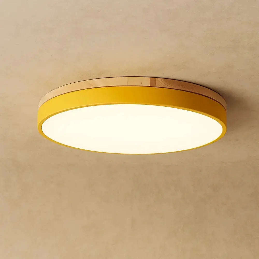 Plafonnier LED – Halo Bois Naturel | Oakelyn