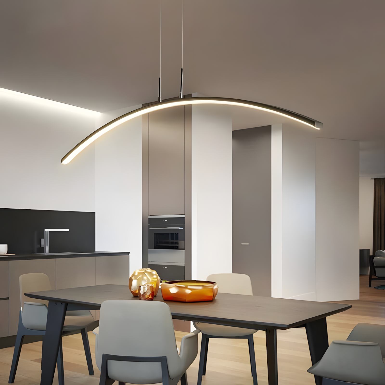 Suspension LED Moderne Cuisine en Aluminium